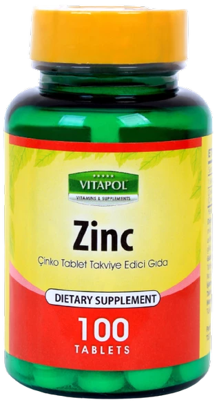 Vitapol Zinc Çinko Sülfat 15 Mg 100 Tablet ürün görseli 1