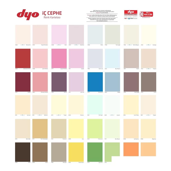 Dyo Dinamik İpek Mat 2,5 lt İç Cephe Boyası - Resim 2