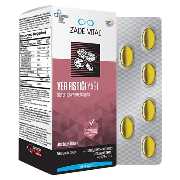 Zade Vital Yer Fıstığı Yağı 60 Blister Kapsül ürün görseli 1