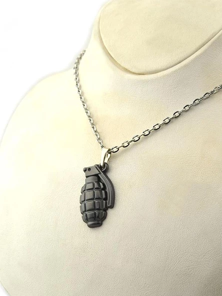 El Bombası - Grenade - Kolye - Mat Siyah - Resim 10