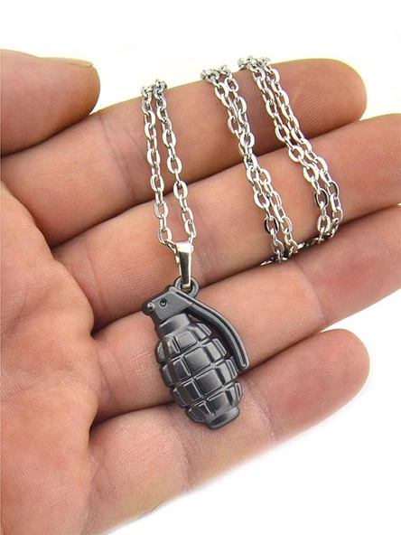 El Bombası - Grenade - Kolye - Mat Siyah - Resim 3