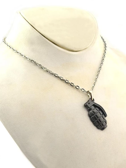 El Bombası - Grenade - Kolye - Mat Siyah - Resim 4