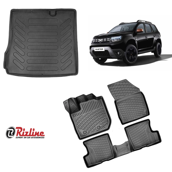Dacia Duster 4x2 2023 + 3D Havuzlu Paspas Ve Bagaj Havuzu Set ürün görseli 1