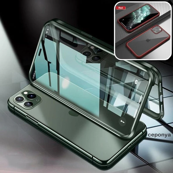 iPhone 11 Pro Max 9H Full Cam 360° Kamera Koruma Tam Koruma Kılıf ürün görseli 1