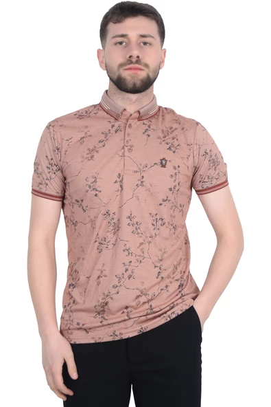 Cengiz İnler Sarmaşık Desenli Erkek Polo Yaka T-shirt ürün görseli 1
