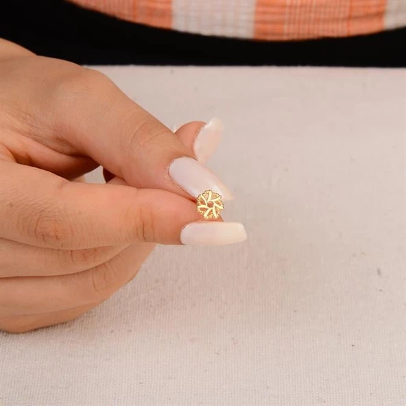 14 Ayar Altın Küpe 1,37 gr - Resim 2