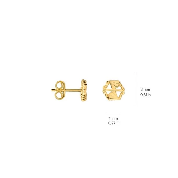 14 Ayar Altın Modern Küpe 1,31 gr - Resim 5