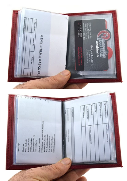 Araç Ruhsat Kabı Kırmızı - Oset - Resim 4