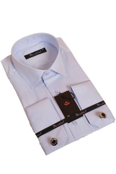 Mavi Rahat Kesim Micro Kumaş Kol Düğmeli Regular Fit Erkek Gömlek - 190-4 ürün görseli 1