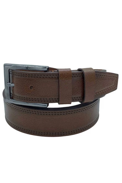 Kahverengi Hakiki Manda Derisi 3.5 cm.lik Klasik Kemer (Tek Katmanlı Manda Derisi) - 311-28 ürün görseli 1