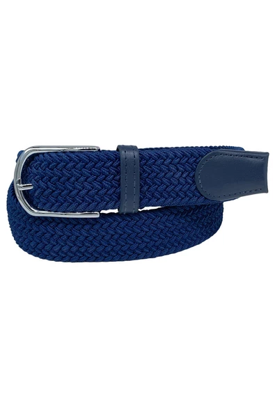 Lacivert Elastik Esnek Unisex Örgü Kemer - 8500-5 ürün görseli 1