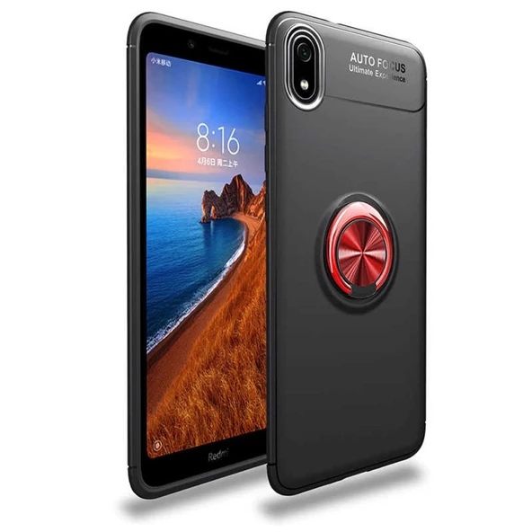 Xiaomi Redmi 7A Yüzüklü Standlı Manyetikli Kamera Korumalı Kılıf ürün görseli 1