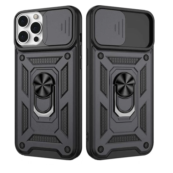 Apple iPhone 12 Pro Uyumlu Kızaklı Kamera Korumalı Tank Kılıf ürün görseli 1