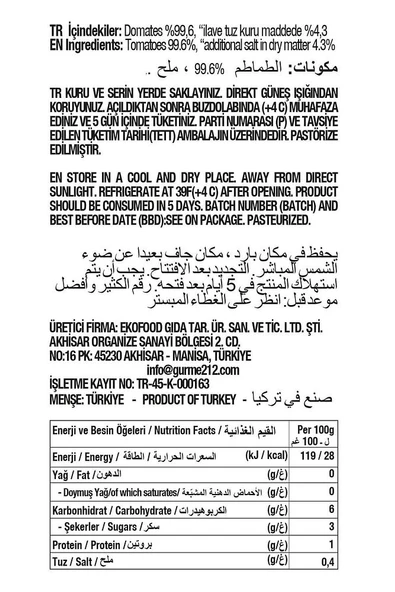 Rende Domates Sos (1 Adet X 700gr) - Resim 2