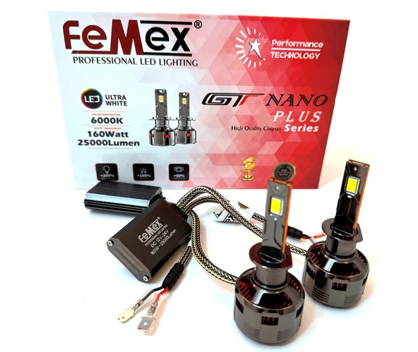 Femex GT Nano Plus Csp LUMILED ROYAL Chipset Radyatör Soğutmalı H1 Led Xenon Led Headlight ürün görseli 1