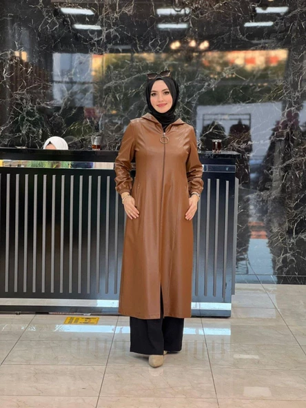 Sinem Uzun Deri Trenç Taba ürün görseli 1