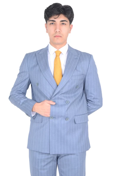 Erkek Kruvaze Takım Elbise ürün görseli 1