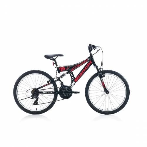 Bianchi Junior V Fren 21 Vites 24 Jant Dağ Bisikleti Siyah Kırmızı ürün görseli 1