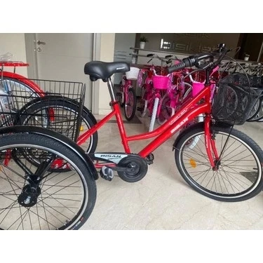 Bisan Porter Nexus 3 Vites 24 Jant Şehir Kargo Bisikleti Kırmızı Beyaz 44 Kadro ürün görseli 1