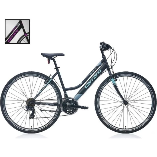 Carraro Active 282 V Fren 21 Vites 28 Jant Şehir Bisikleti Siyah Mor 40 Kadro ürün görseli 1