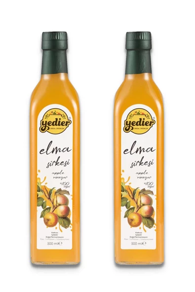 Yedier Elma Sirkesi Doğal Fermente 2 x 500 ml ürün görseli 1