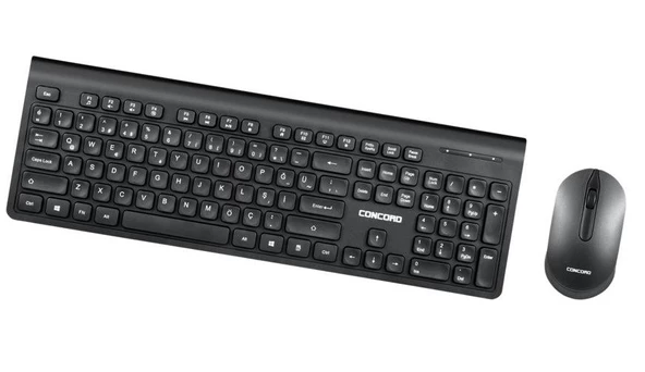 Concord C69 Kablosuz Multimedya Türkçe Q Klavye Mouse Seti ürün görseli 1