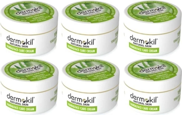 Dermokil Natural El ve Yüz Bakım Kremi Aloe Vera 300 ml x 6 Adet ürün görseli 1