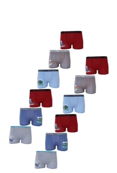 KOTA 1005 ERKEK ÇOCUK RENKLİ BASKILI BOXER 12 ADET ürün görseli 1