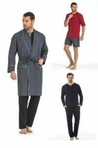Pierre Cardin 5560 Lacivert Damatlık Ropteşambr 5 Li Pijama Set ürün görseli 1