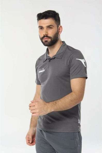 Diadora Nacce Antrasit Polo Yakalı T-Shirt  -  1TSR06-Antrasit ürün görseli 1