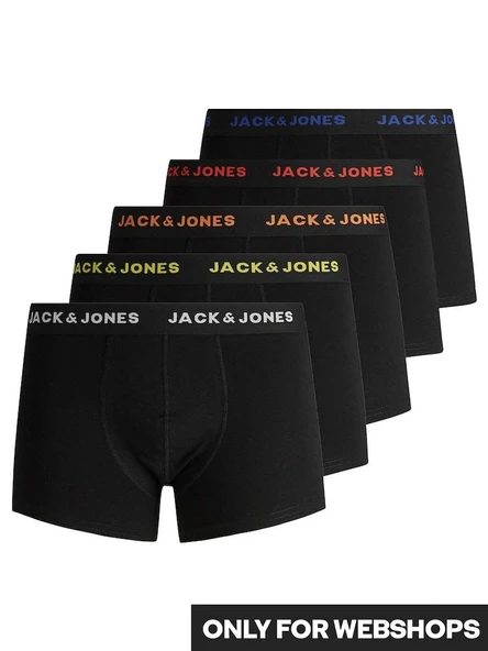 Jack Jones Black 5 Li Paket Erkek Boxer 12167028 ürün görseli 1
