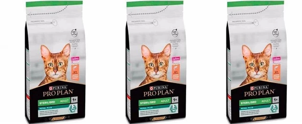 Pro Plan Sterilised Somonlu Kisirlastirilmis Kedi Maması 1,5 Kg X 3 Adet ürün görseli 1
