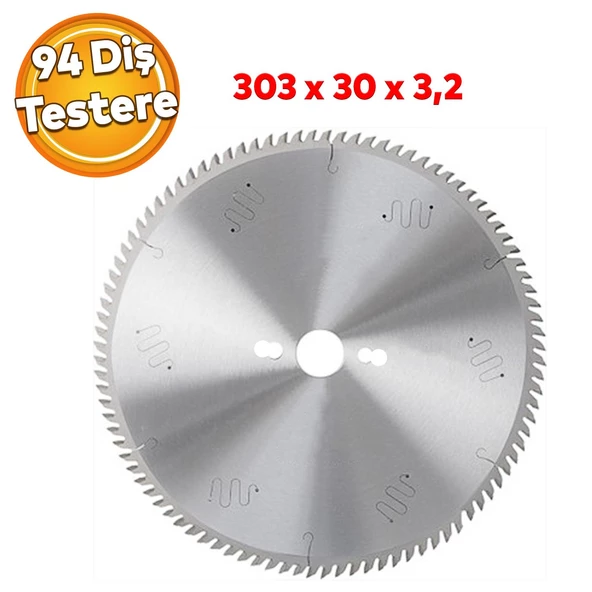 Ahşap MDF Lamine Mobilya Tahta Sunta Kesme Testeresi Metal Tezgah Tipi Uyumlu 303 mm 30 mm 94 Diş ürün görseli 1