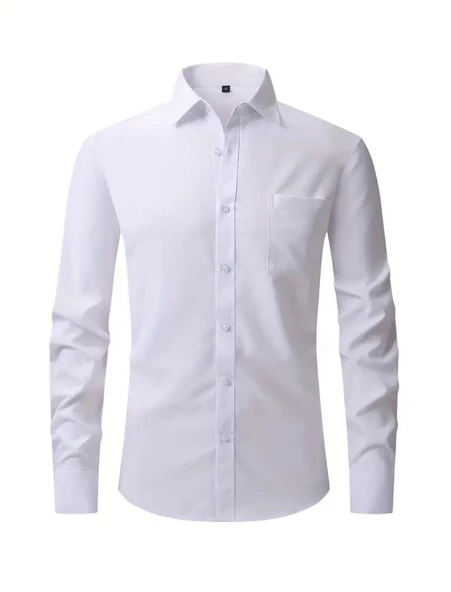 Erkek Klasik Uzun Kol Gömlek Micro BGL-ST03497 - Resim 6