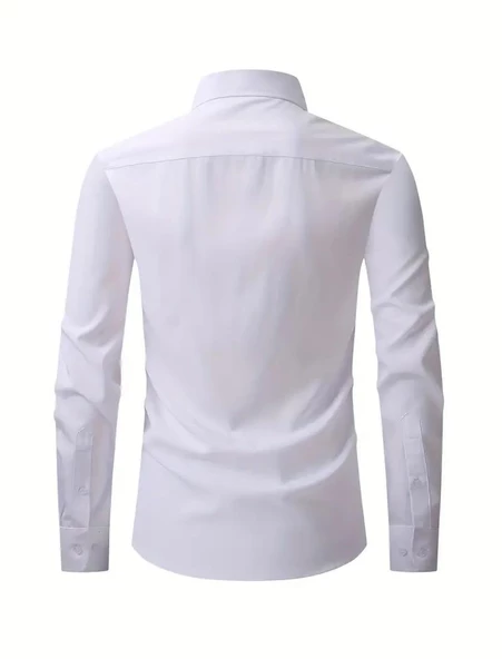 Erkek Klasik Uzun Kol Gömlek Micro BGL-ST03497 - Resim 11