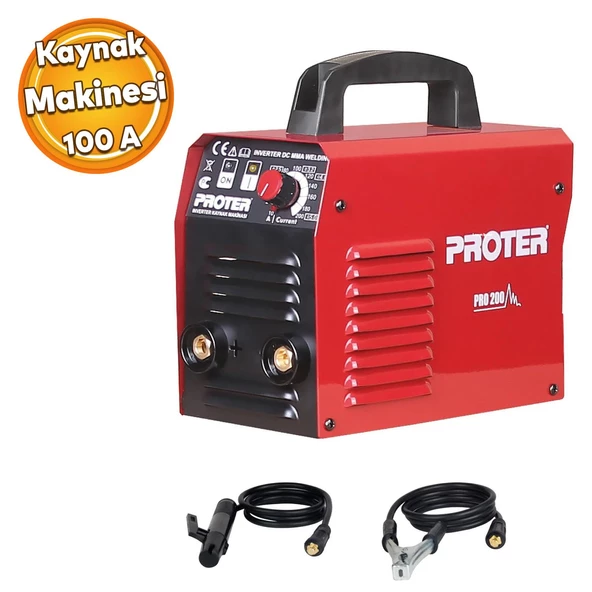 Proter İnverter Kaynak Makinası PRO200 Demir Metal Birleştirme Kaynak Makina 200 A 6.5 KW Elektrot ürün görseli 1