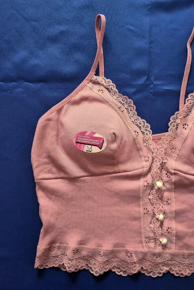 Moda Kadın Pedli Büstiyer Crop - Resim 11