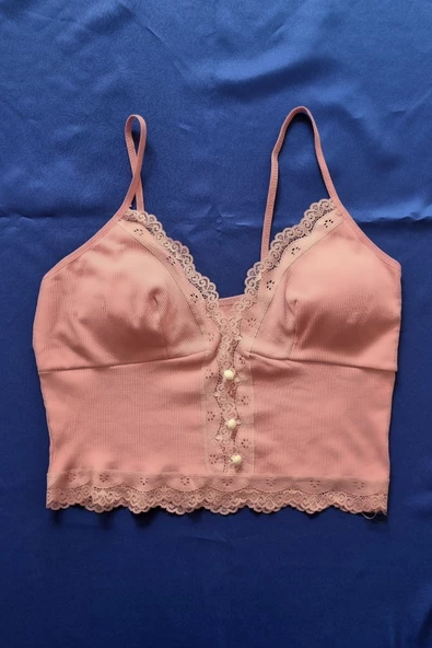 Moda Kadın Pedli Büstiyer Crop - Resim 5