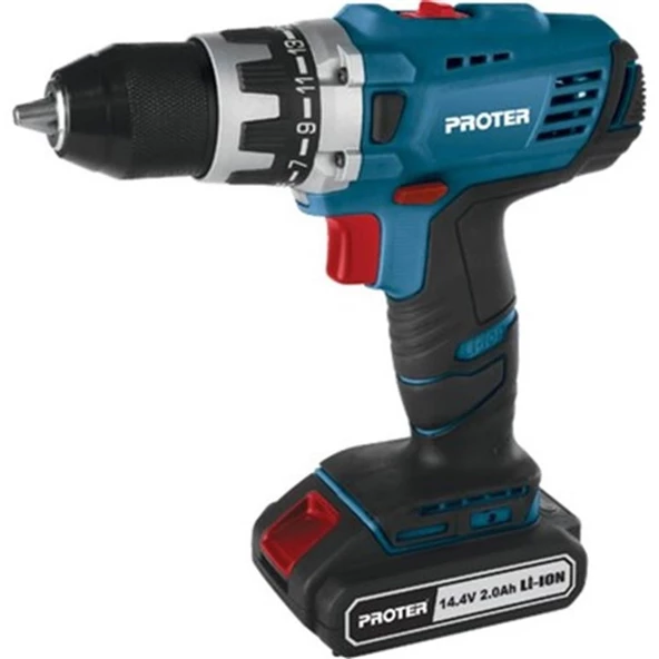 PROTER PST 414 SL 14.4V 2 AH Li-ion AKÜLÜ MATKAP VİDALAMA ürün görseli 1