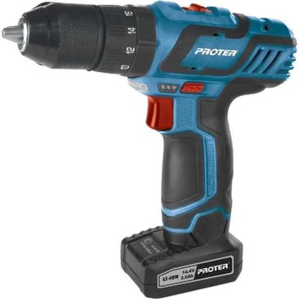 PROTER PST 614 LD LD 14.4V 2 AH Li-ion ÇİFT AKÜLÜ DARBELİ MATKAP VİDALAMA ürün görseli 1