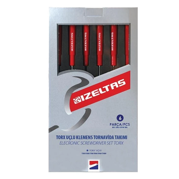 İZELTAŞ ELEKTRONİKÇİ TİP KLEMENS TORX TORNAVİDA SETİ 6 PARÇA ürün görseli 1