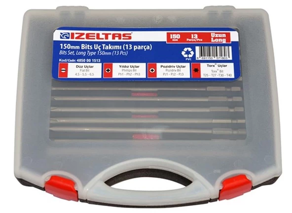 İZELTAŞ 150mm UZUN BİTS UÇ TAKIMI ürün görseli 1
