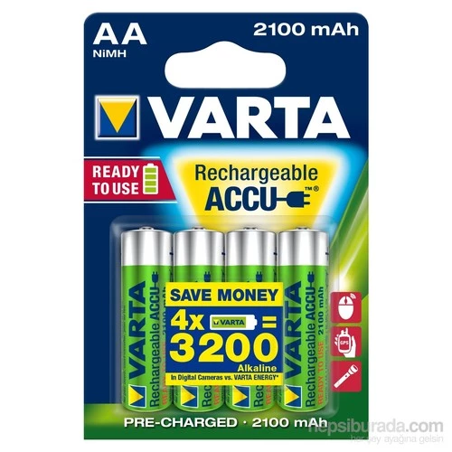 D-light Varta Rechargeable Accu Aa / Hr6 Ready To Use 2100 mAh Bls 4 ürün görseli 1
