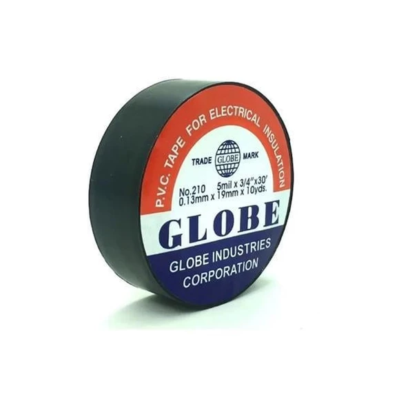 GLOBE IZOLE BANT SİYAH ELEKTRİK BANDI 19 MM x 10 METRE 1 ADET ürün görseli 1
