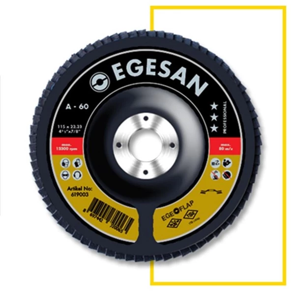 EGESAN 115mm 40 KUM QUA AO FLAP DİSK ürün görseli 1