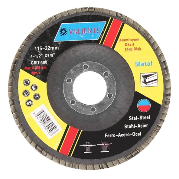 VALIENTE 115 mm FLAP DİSK 40 KUM ürün görseli 1