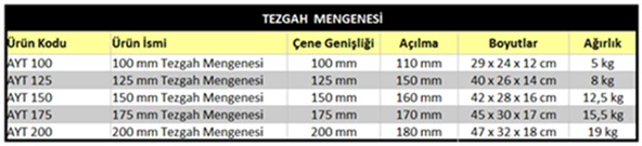 175mm TEZGAH MENGENESİ - Resim 3