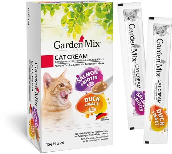 Garden Mıx Kedi Kreması Xxl Somon+ördek 15gr x 24 Adet ürün görseli 1