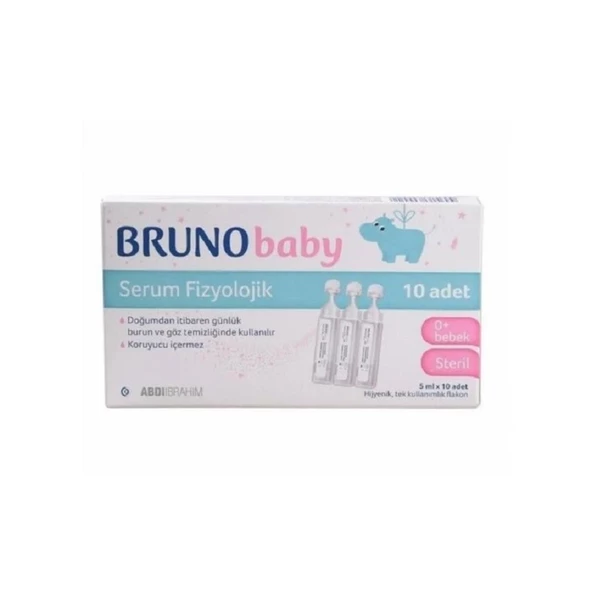 Bruno Baby Serum Fizyolojik 5 ml x 10 Flakon ürün görseli 1