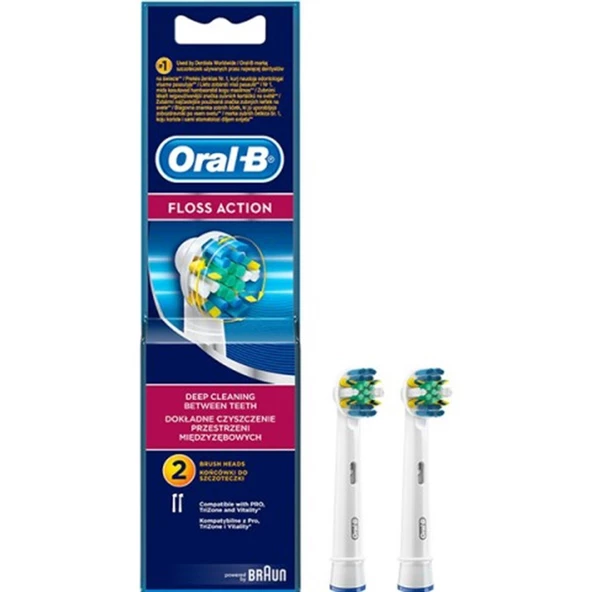 Oral-B Floss Action Şarjlı Fırça Yedek Başlığı 2'li ürün görseli 1